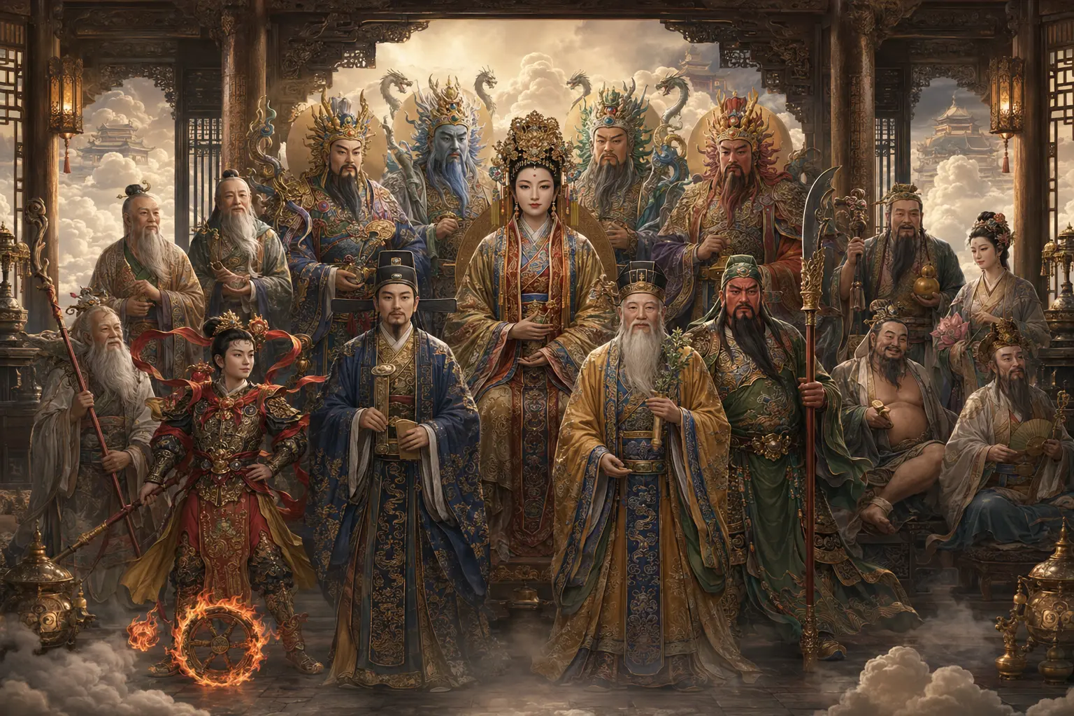 佛道諸神神系示意合像