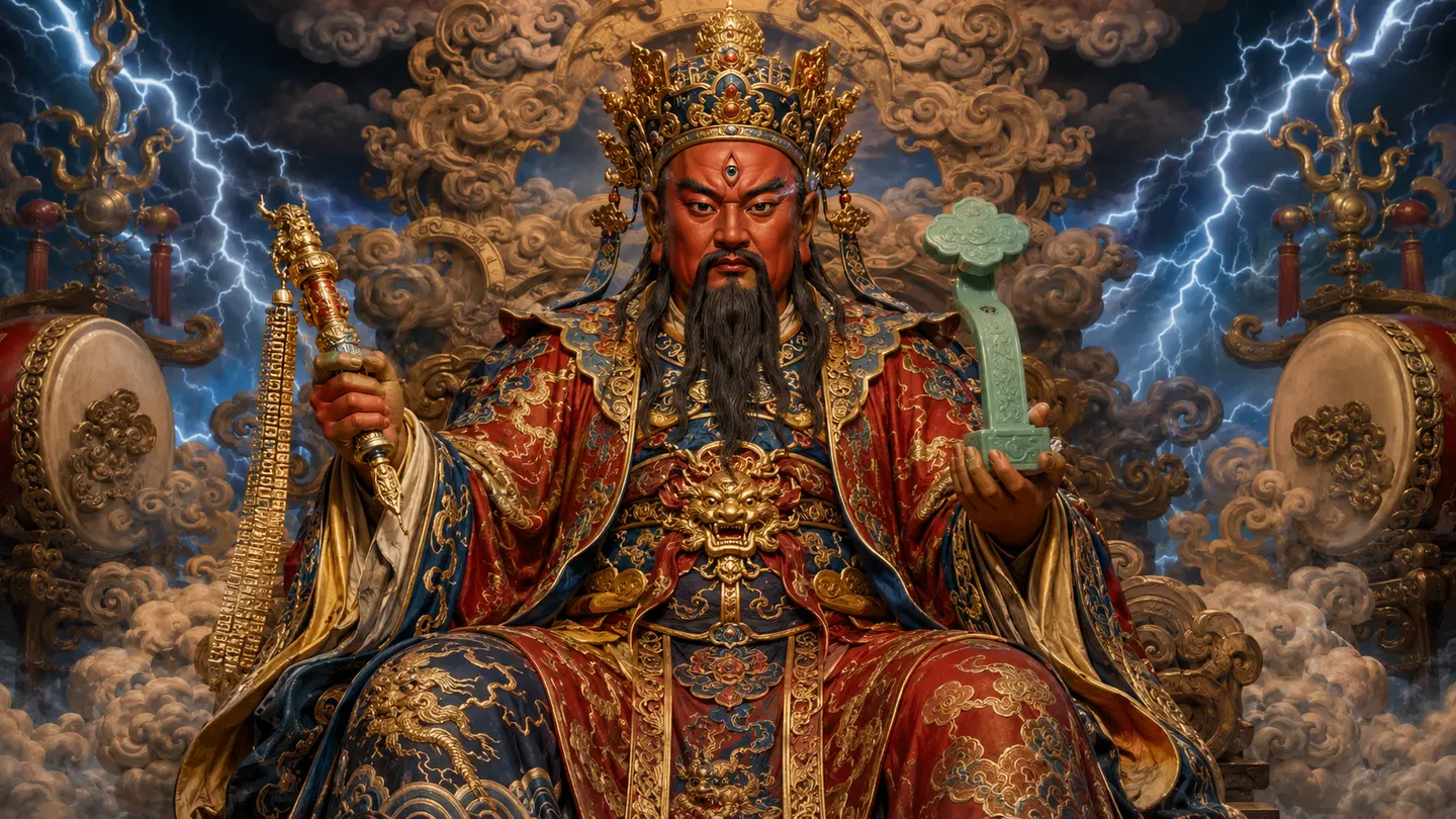 九天應元雷聲普化天尊法相插畫